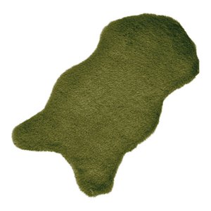Konijnenbont kunstbont gemaakt van polyester matcha groen (B/H/D) 50x25x2cm