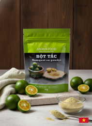 "Kumquat powder, yellow citrus spice, 40g sachet, culinary ingredient, bright citrus flavor"