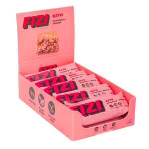 KETO VEGAN GLUTEN FREE BAR "STRAWBERRY + ALMOND" 45g