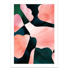 Watercolour Shells Abstract Art Print