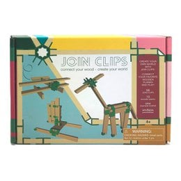 Colorful building block set with various shapes and designs, including clips, rods, and connectors in a variety of bright colors.