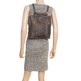Rucksack Leder oder Umhängetasche Leder in 3 Farben - Rucksack Leder Anti-Diebstahl - Erweiterbar mit 2 seitlichen Reißverschlüssen