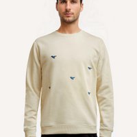 Sweatshirt gebroken wit Dino