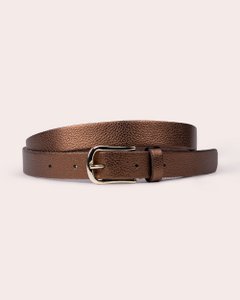 ARIA | Premium Textured Leather Belt with Polished Metal Buckle
