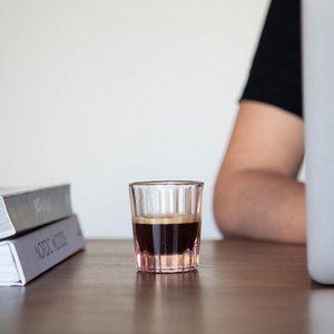 Reed Espresso Glass 7 CL, blush pink, Brut Homeware