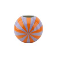 Vase - Flower Vase Swirl - Orange/Lilac - 15x15x15cm