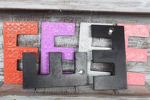 Letter "E" - Diverse kleuren - 15cm