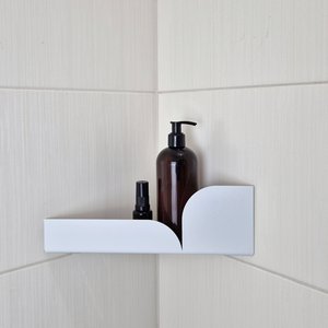 Dusch Eckregal Bauhaus, Weiß, Beige, grau, schwarz