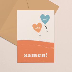 Wenskaart kleur | Veel geluk samen