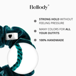 Samt-Scrunchie Grün - Bellody® (1 Stück - Quetzal Green)