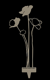 Poppy open up - Objeto de acero corten