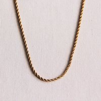 Edelstalen gedraaide ketting – goud