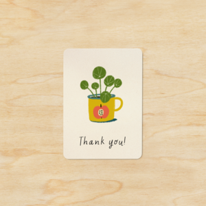 Note card A7 |  Thank you Pilea