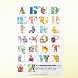 Puzzle da 70 pezzi, 5 anni+, ABECEDARIO | Prodotto in Francia