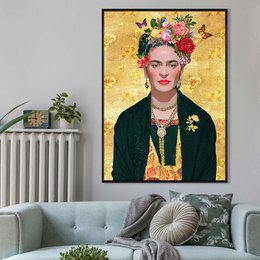 Frida Kahlo gouden print