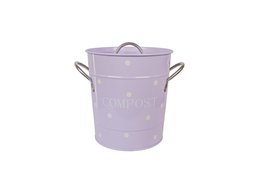 Compostiera lilla con pois bianchi 21x19 cm Isabelle Rose
