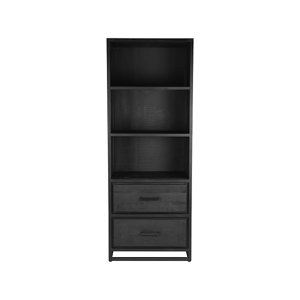 Homestorecity Bookcase Chile - Black - Mango wood