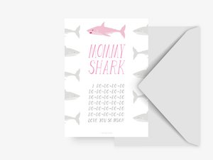 Postkarte / Mommy Shark