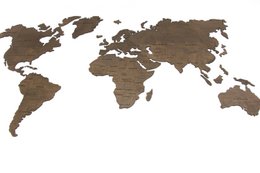 Wooden world map, Wood wall world map