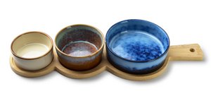 MODERN KITCHEN Board with kitchen-dining/tableware/plates/salad-plates 36x12.5xh5cm