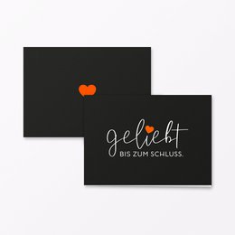 Sorgkort "Beloved" foldekort A6 landskab inkl. kuvert + efterbehandling