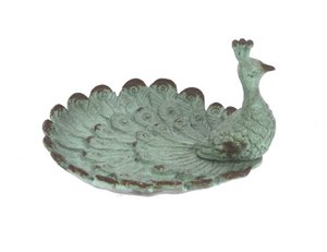 Pfau dekorative Schale in Türkis