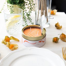 Orange Lakse Candle Can