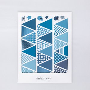 Vinilo Banderines Azules