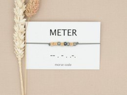 Morse code armband meter (zilver,rosé goud,goud)