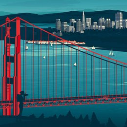 Vintage Poster van San Francisco | Poster Stad San Francisco Californië Verenigde Staten