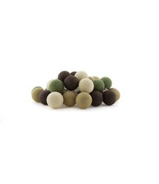 String lights with a rustic, wanderlust-inspired design. Features a wooden base and colorful string lights.