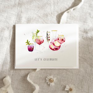Greeting card · Cocktails · Let's celebrate