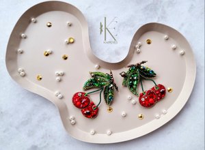 Broche Kers handgemaakt 