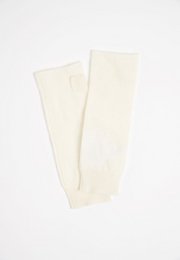 Ecru white cashmere mittens, soft and warm winter accessories.