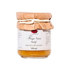 Fig nut mustard in a glass 190ml, vegan