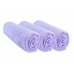 Set of 3 100% Cotton Jersey Fitted Sheets - 60x120cm