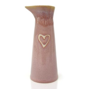 Stoneware Milchkännchen "Herz" rosa