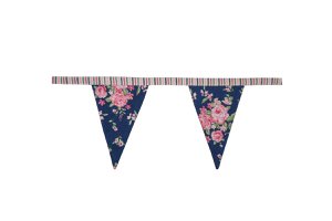 Textiel hangvlaggen Bella blauw 180 cm Isabelle Rose