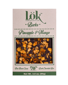 Dark Chocolate Bar with Mango and Pineapple | 70% Cacao | 85g