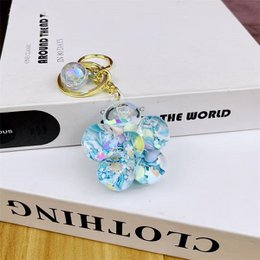 Flower-liquid sparkling keychain