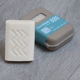 Natural sea salt soap bar with a simple, minimalist design. Made with natural ingredients for gentle cleansing.