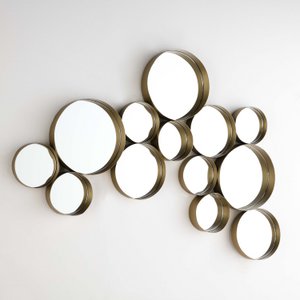 ESPEJO 131X6X83 KRISTAL/METAAL DORADO TH1318100