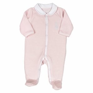 Sophie the giraffe playsuit with collar velvet pink 3M-60cm