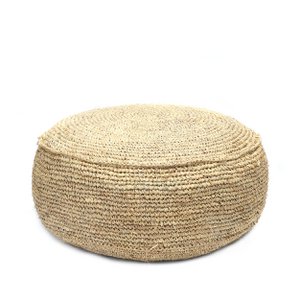 De Raffia Flores Pouffe - Natuurlijk