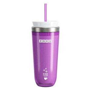 Zoku - Ice Coffee Maker met Rietje 325 ml - Paars