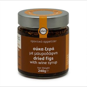 YIAM Handmade Dried Figs with wine Syrup, 240g