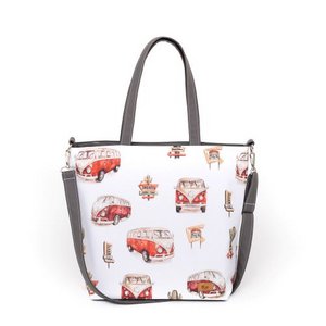 GURKENTASCHE MIT BRAUN "GOOD VIBRATIONS" 46X38 CM BODEN: 34X15 CM