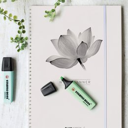 Prikkelarme A4 weekplanner 'Lotus' planboekje / werkboek met ringband