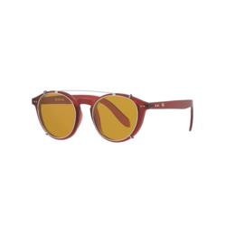 Lennon Blue Light Glasses - Everyday Linse med Heavy Duty Clip-on (rød ramme)