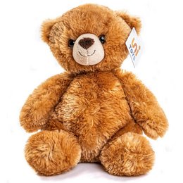 Soft, plush teddy bear with a height of 25 cm, perfect for cuddling and playing.